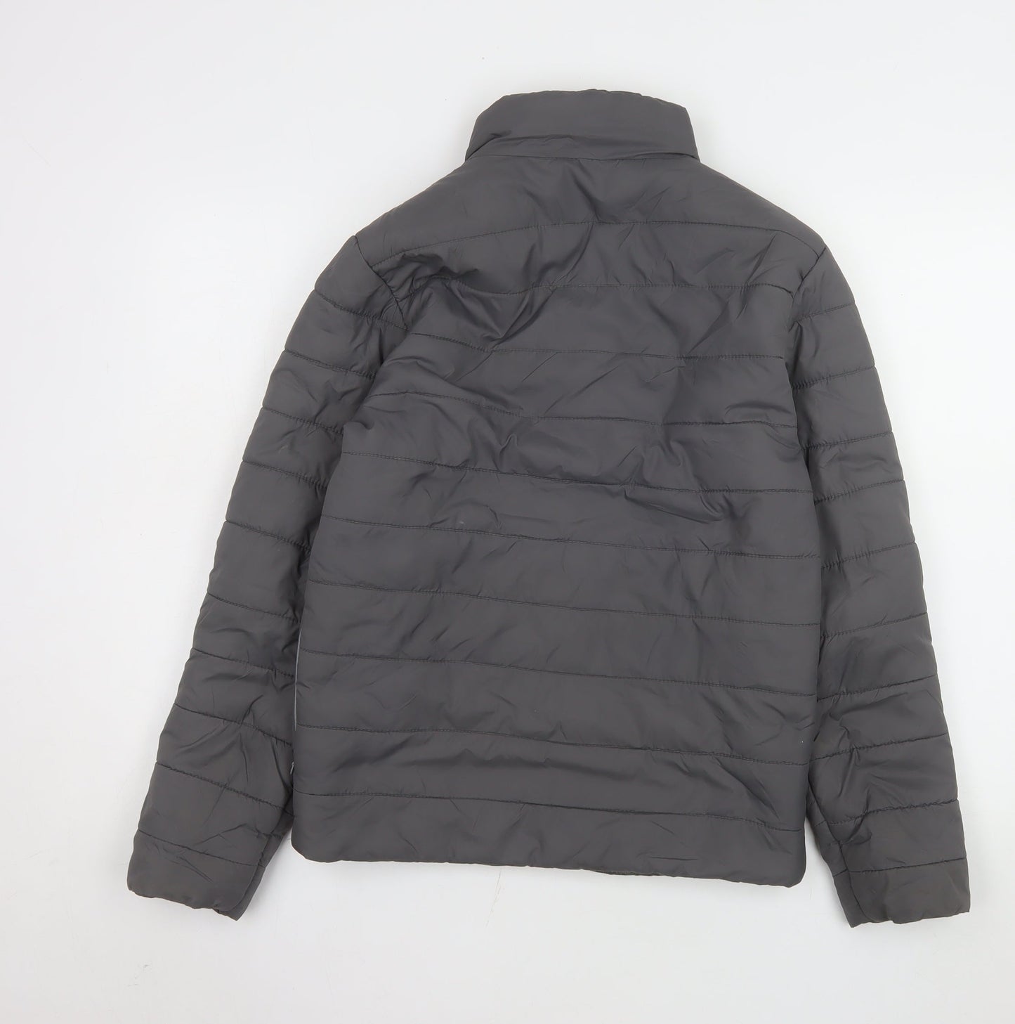 Mr. Right Boys Grey M Quilted Puffer Jacket Lightweight Winter Coat