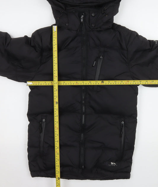Trespass Men’s Black 2XS Puffer Jacket Hooded Down Insulated Winter Coat