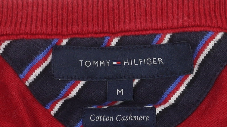 Mens UK Size M Tommy Hilfiger Red Pullover Jumper