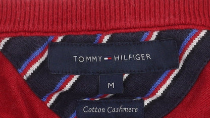 Mens UK Size M Tommy Hilfiger Red Pullover Jumper