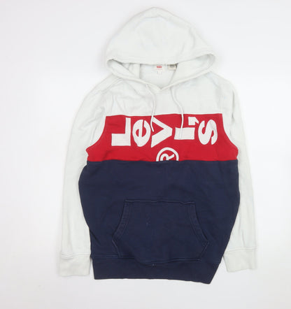 Mens UK Size L Levi's Multicoloured Pullover Hoodie