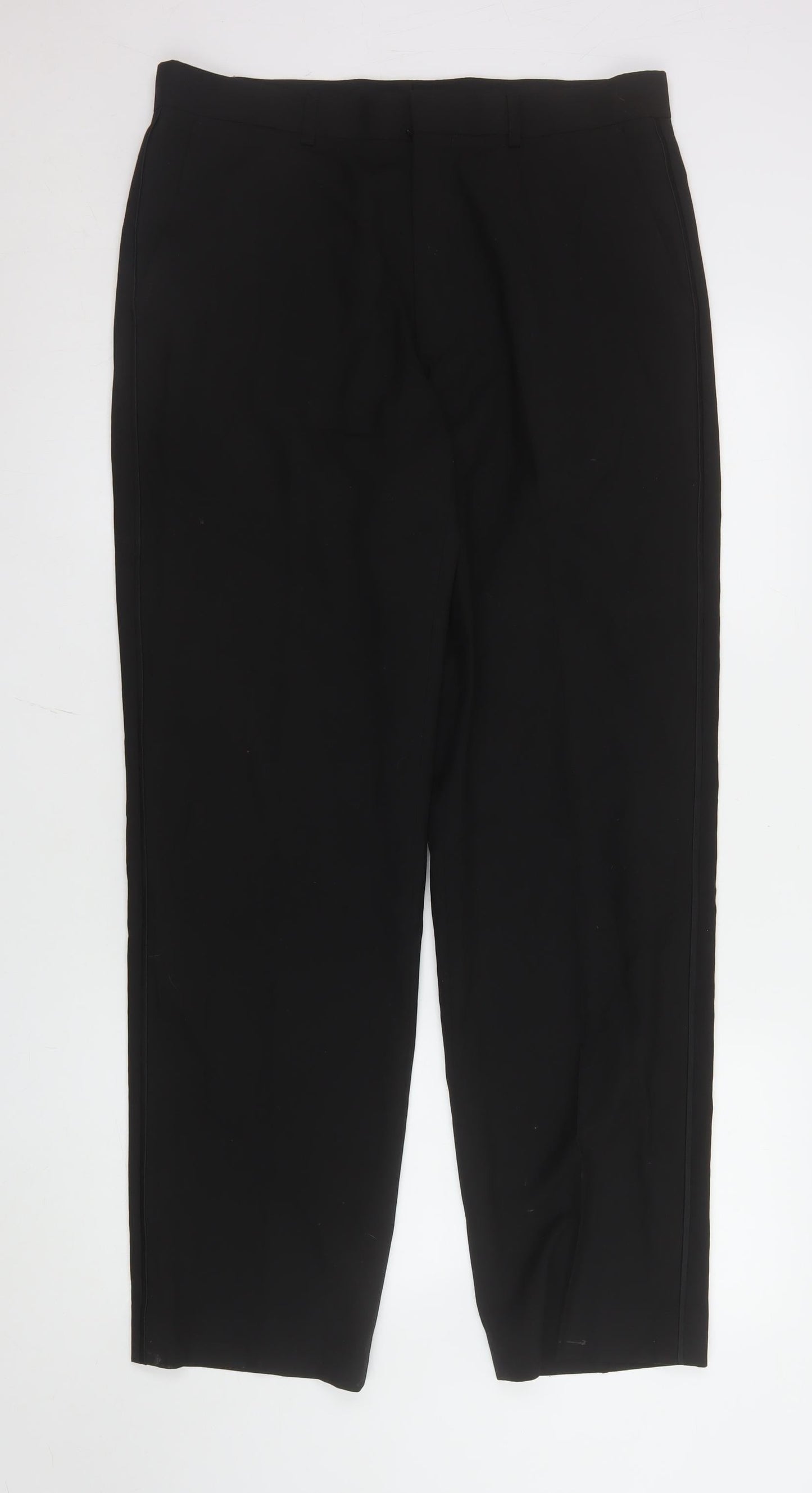 Mens UK Size 34 Marks and Spencer Classic Fit Dress Pants Black Trousers