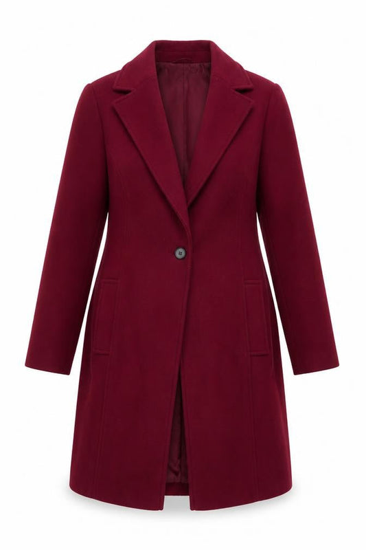 Womens UK Size 14 George Red Overcoat