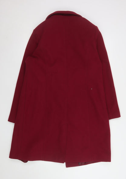 Womens UK Size 14 George Red Overcoat