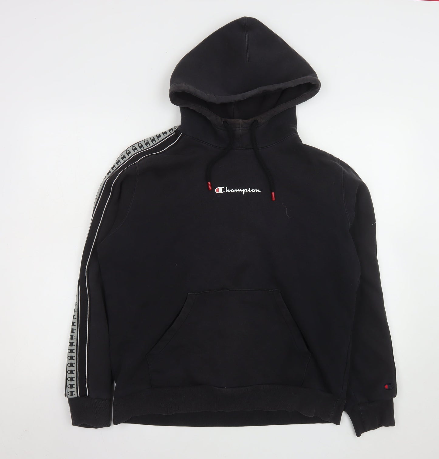 Mens UK Size L Champion Black Pullover Hoodie
