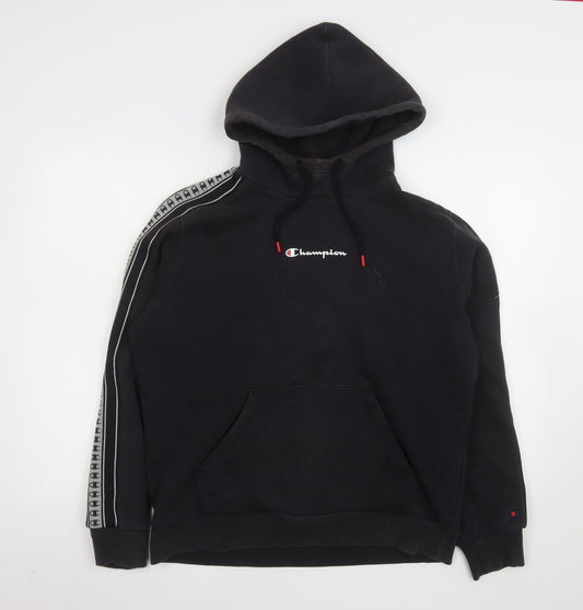 Mens UK Size L Champion Black Pullover Hoodie