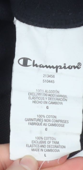 Mens UK Size L Champion Black Pullover Hoodie