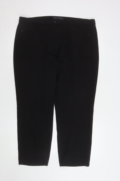 Marks and Spencer Womens Black Size 16 Straight Leg Trousers