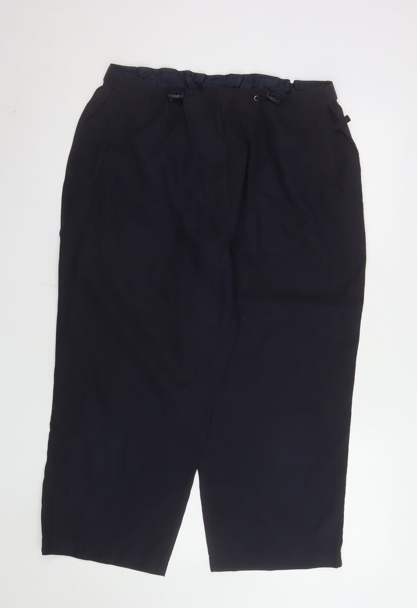 Womens UK Size 18 Debenhams Regular Fit Casual Workwear Travel Black Trousers