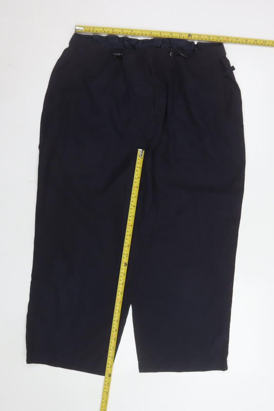 Womens UK Size 18 Debenhams Regular Fit Casual Workwear Travel Black Trousers