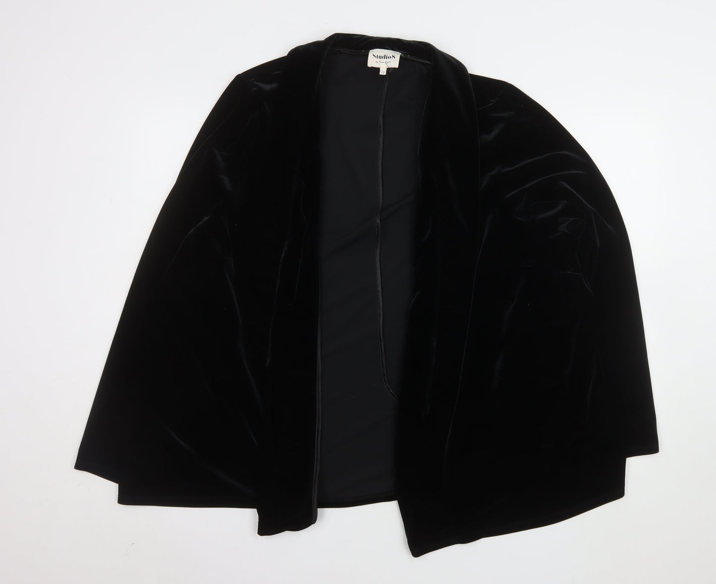 Studio 8 by Phase Eight Women Black Velvet Blazer Jacket Size 26