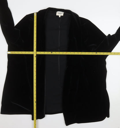 Studio 8 by Phase Eight Women Black Velvet Blazer Jacket Size 26