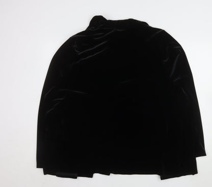 Studio 8 by Phase Eight Women Black Velvet Blazer Jacket Size 26