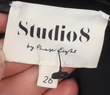 Studio 8 by Phase Eight Women Black Velvet Blazer Jacket Size 26