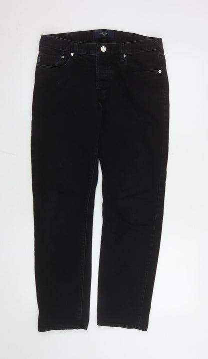 Womens UK Size S Paul Smith Regular Fit Straight Black Jeans