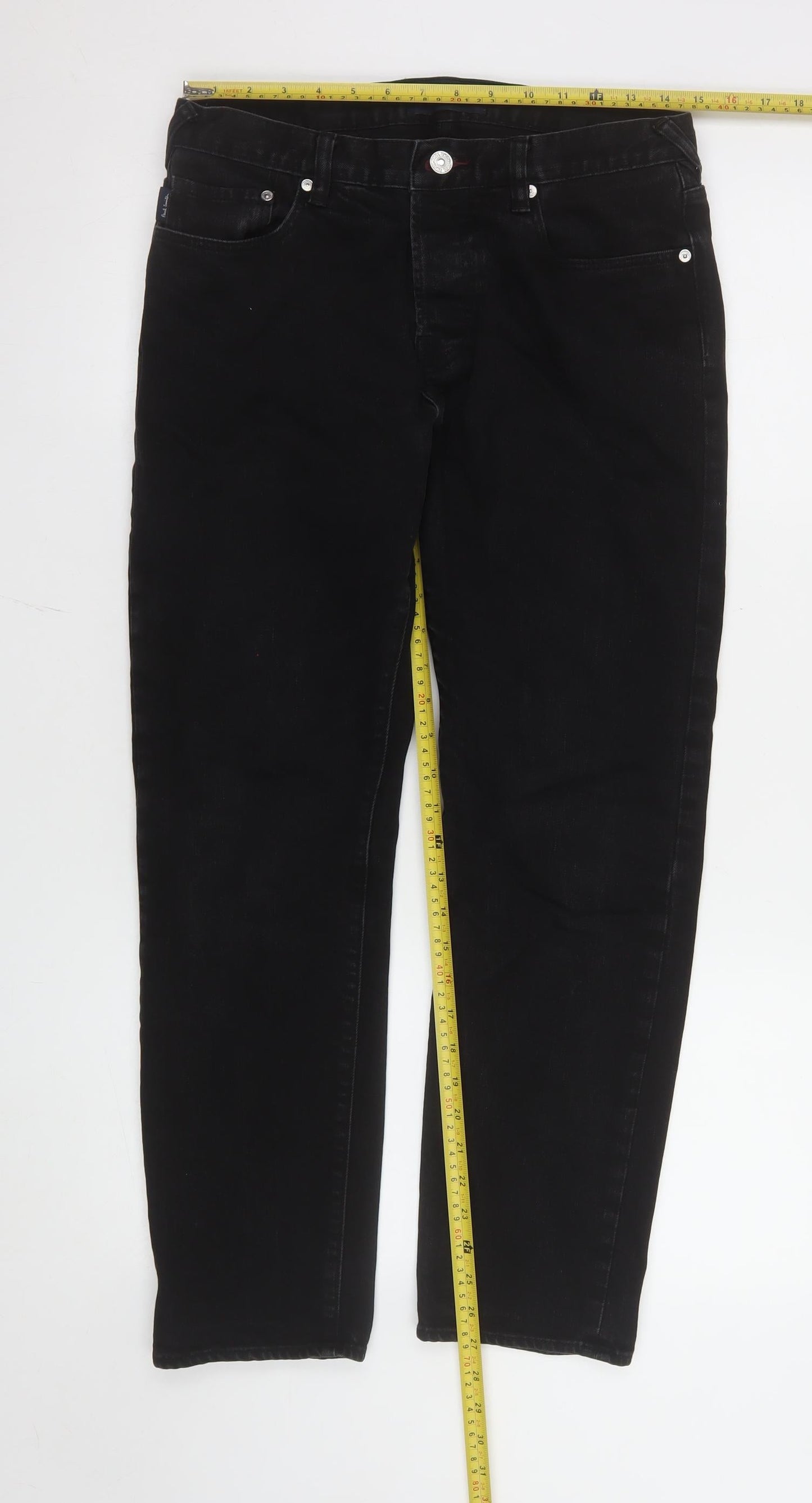 Womens UK Size S Paul Smith Regular Fit Straight Black Jeans