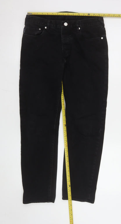 Womens UK Size S Paul Smith Regular Fit Straight Black Jeans
