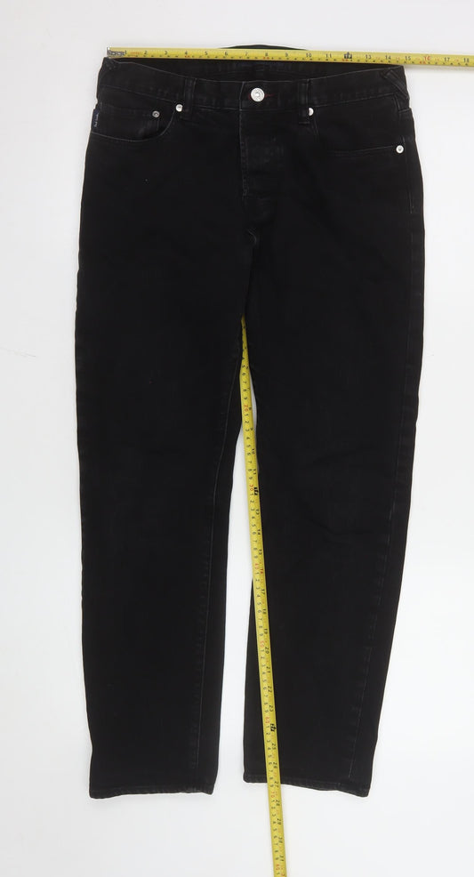 Womens UK Size S Paul Smith Regular Fit Straight Black Jeans
