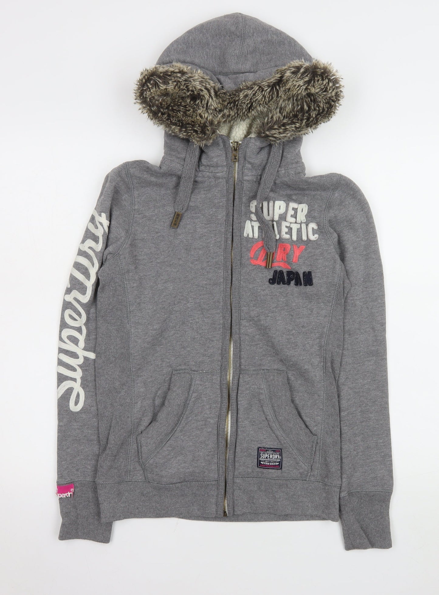 Womens UK Size S Superdry Grey Basic Jacket