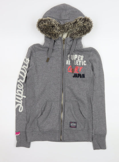 Womens UK Size S Superdry Grey Basic Jacket