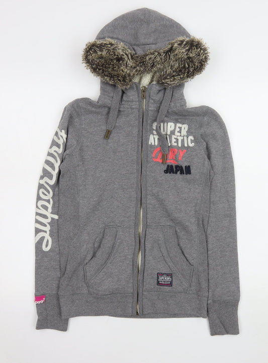 Womens UK Size S Superdry Grey Basic Jacket