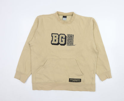 Mens UK Size M Nike Beige Pullover Sweatshirt