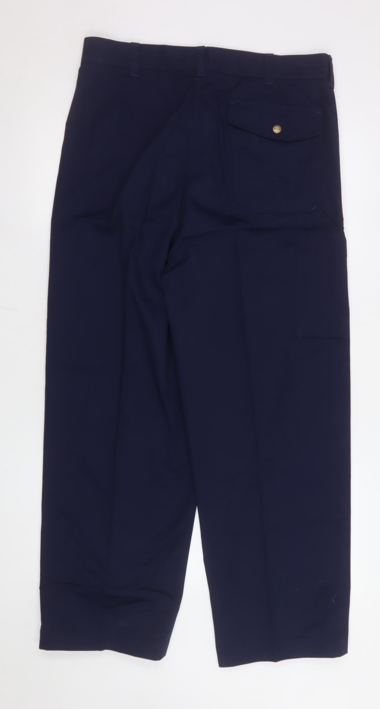 Mens UK Size 34 Jobman Regular Fit Cargo Blue Trousers