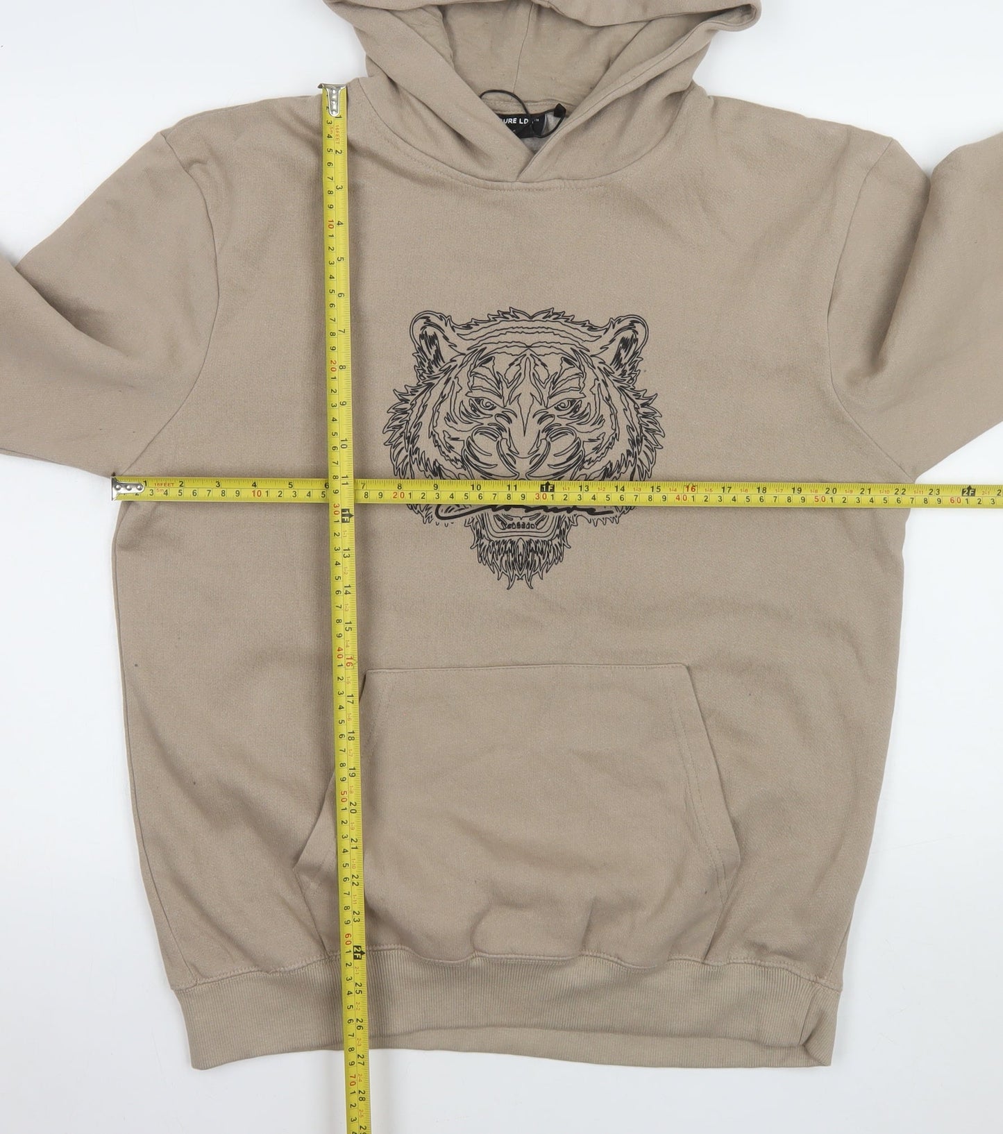 Mens UK Size XL CLOSURE LDN Beige Pullover Hoodie