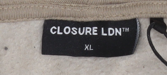 Mens UK Size XL CLOSURE LDN Beige Pullover Hoodie
