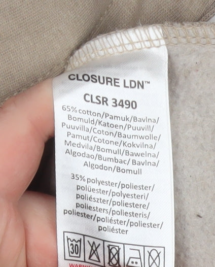 Mens UK Size XL CLOSURE LDN Beige Pullover Hoodie