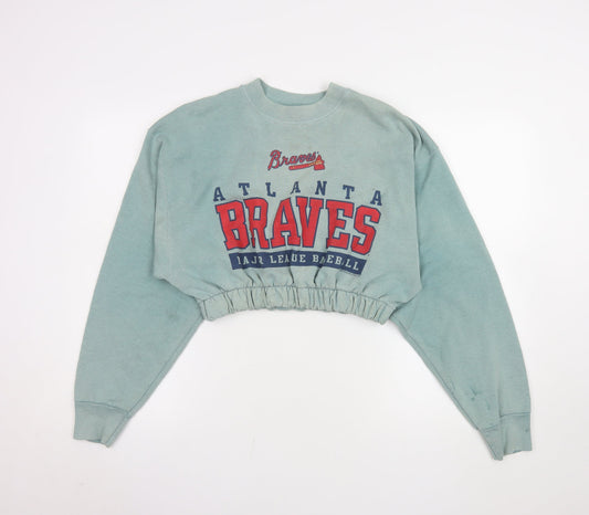 Womens UK Size L Pro Player Green Pullover Sweatshirt