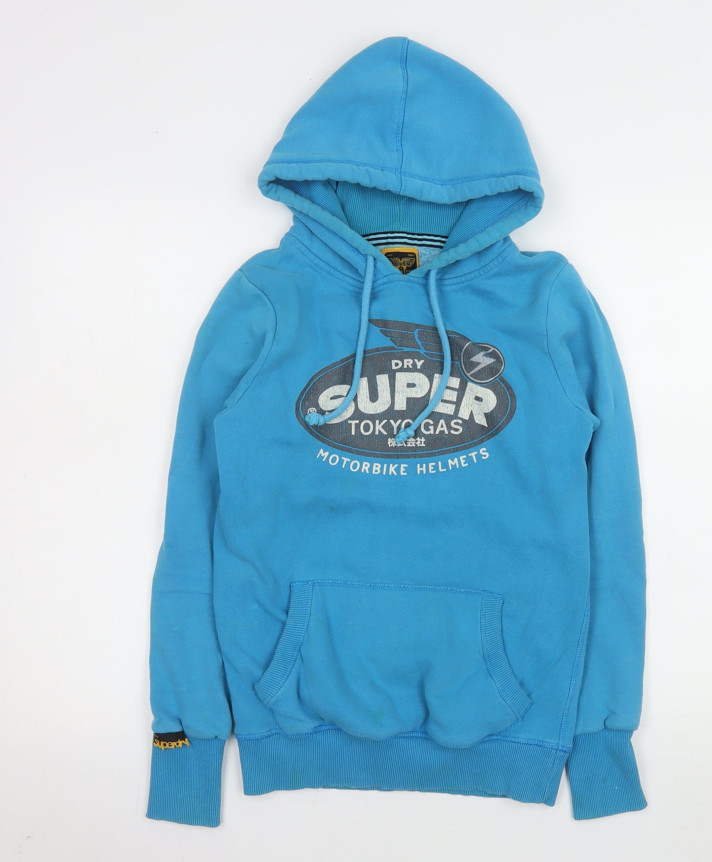 Mens UK Size M Superdry Blue Pullover Hoodie