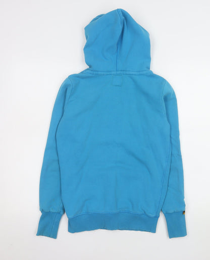 Mens UK Size M Superdry Blue Pullover Hoodie