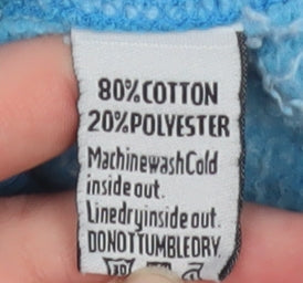 Mens UK Size M Superdry Blue Pullover Hoodie