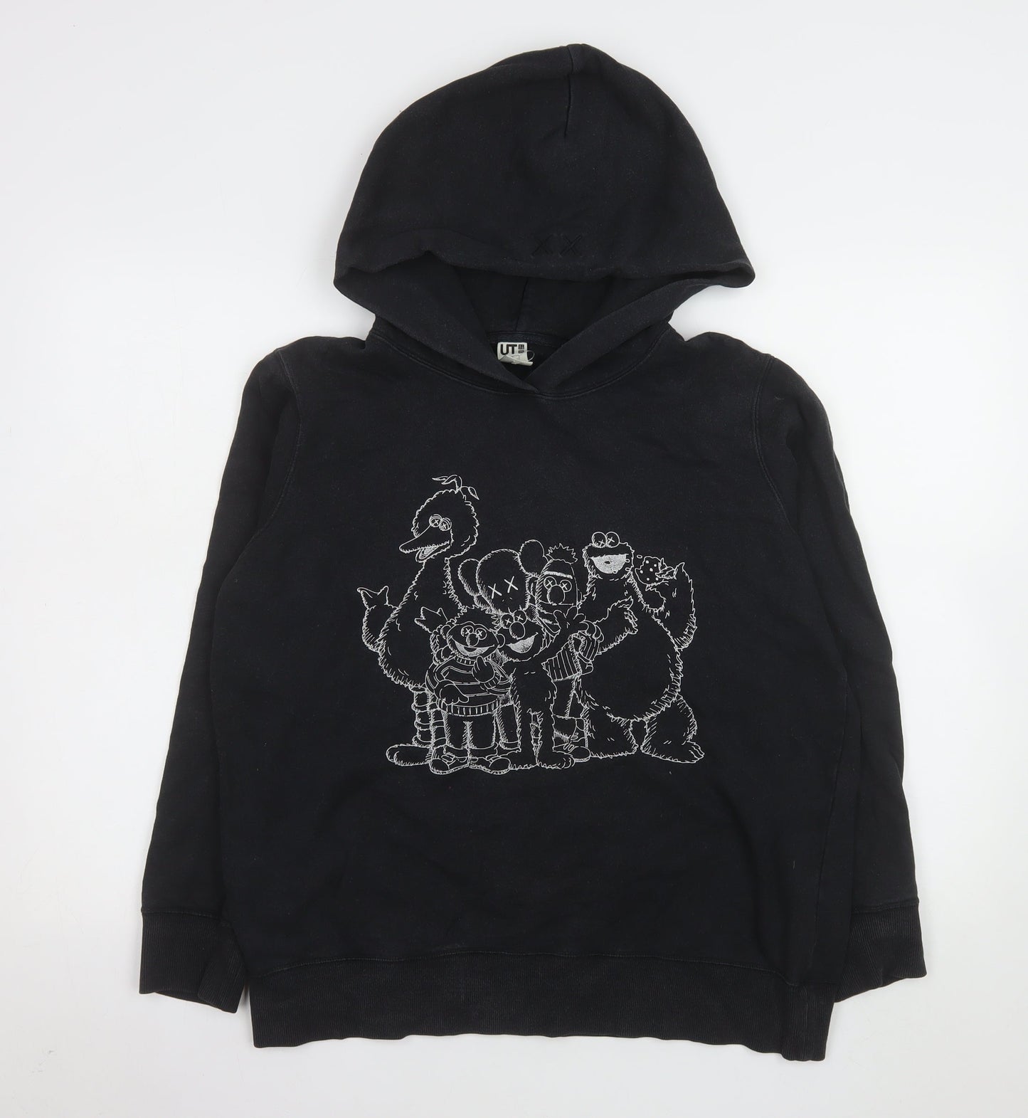 Mens UK Size XL Uniqlo Black Pullover Hoodie