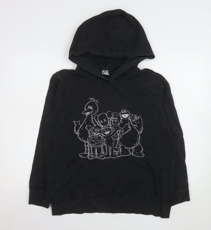 Mens UK Size XL Uniqlo Black Pullover Hoodie
