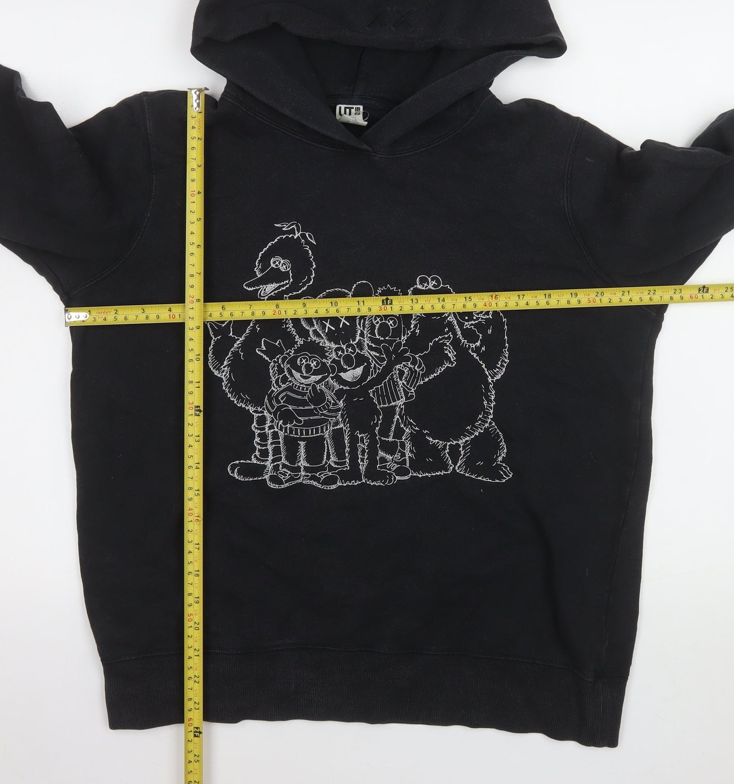 Mens UK Size XL Uniqlo Black Pullover Hoodie