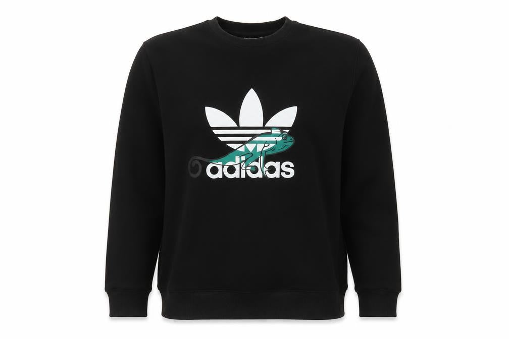 Mens UK Size M adidas Black Pullover Sweatshirt