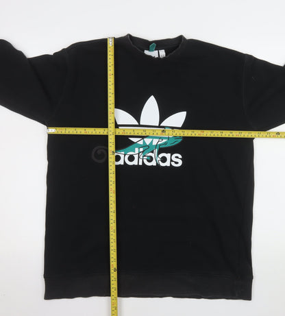 Mens UK Size M adidas Black Pullover Sweatshirt