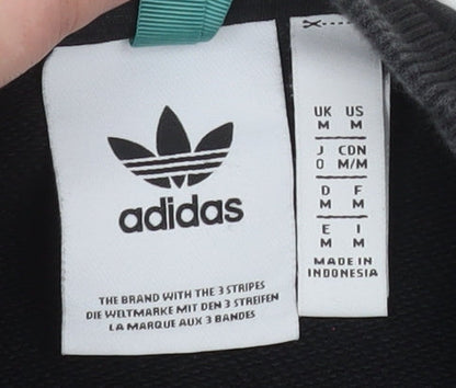 Mens UK Size M adidas Black Pullover Sweatshirt