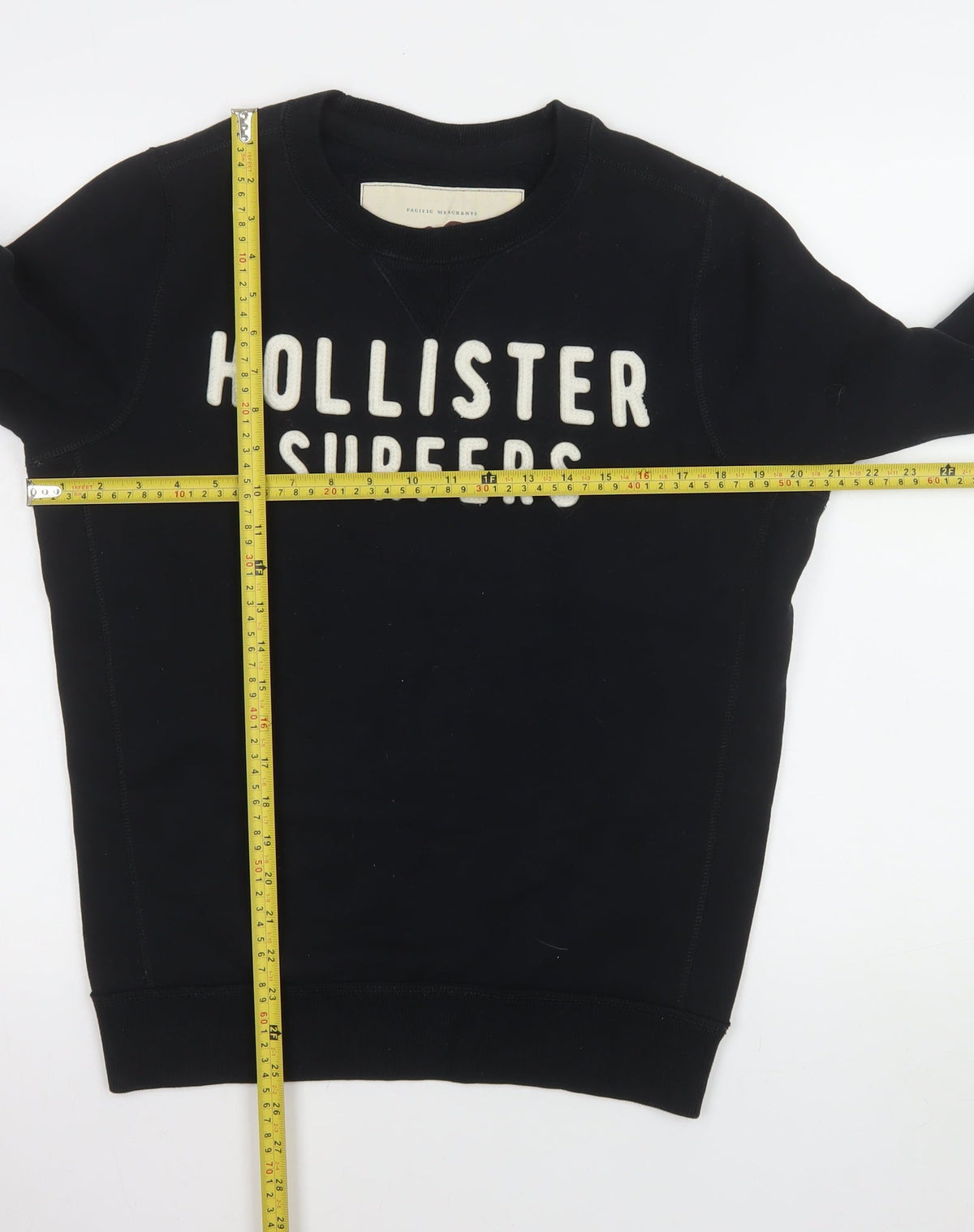 Mens UK Size M Hollister Black Pullover Sweatshirt