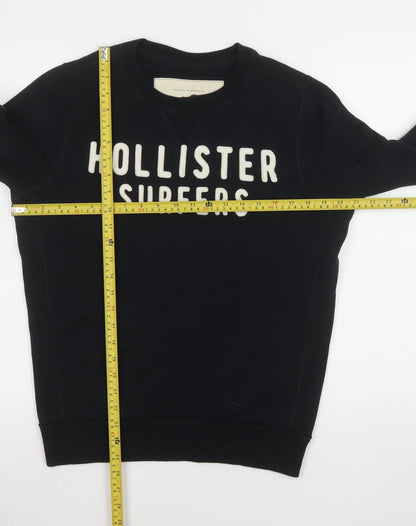 Mens UK Size M Hollister Black Pullover Sweatshirt