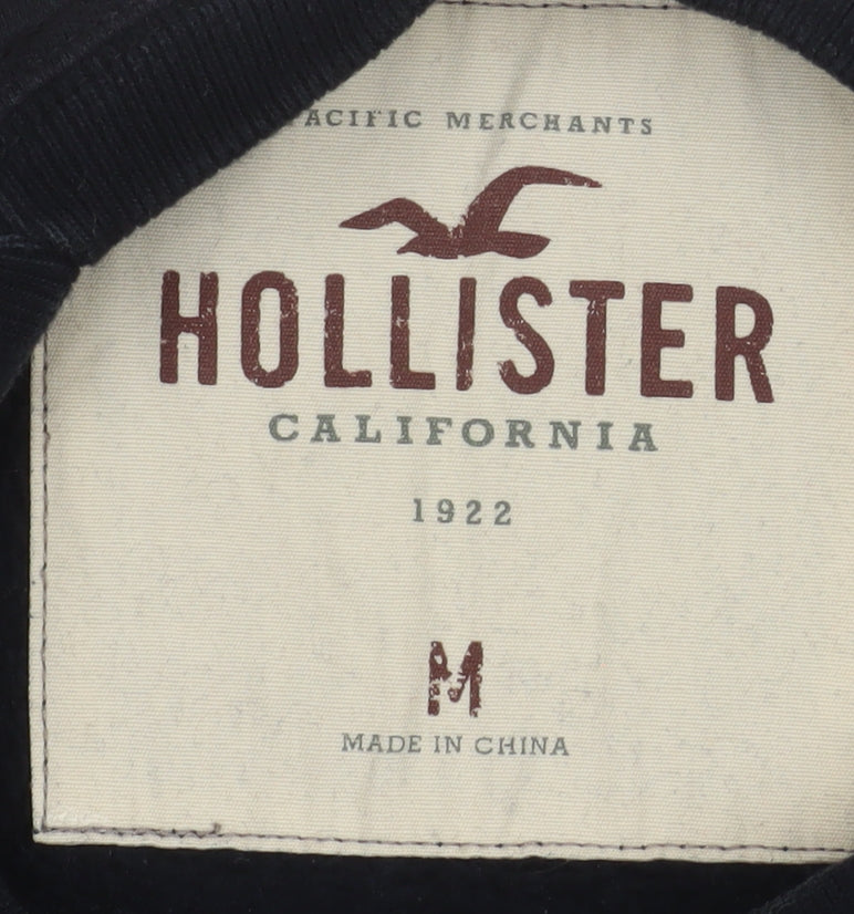 Mens UK Size M Hollister Black Pullover Sweatshirt