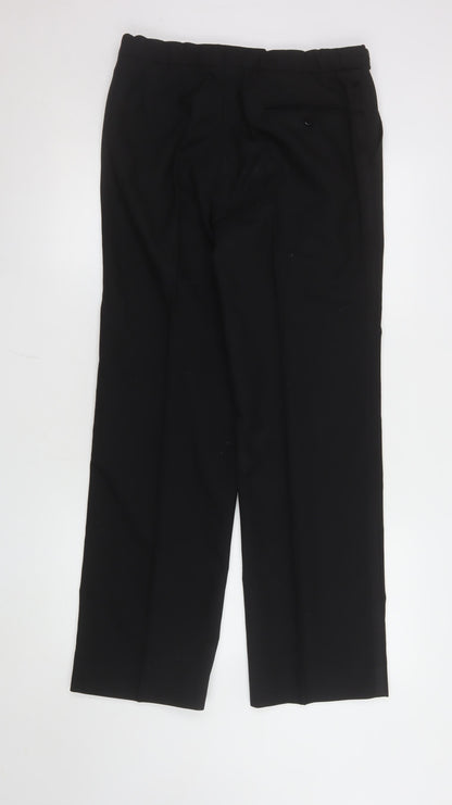 Mens UK Size 32 Marks and Spencer Regular Fit Dress Pants Black Trousers