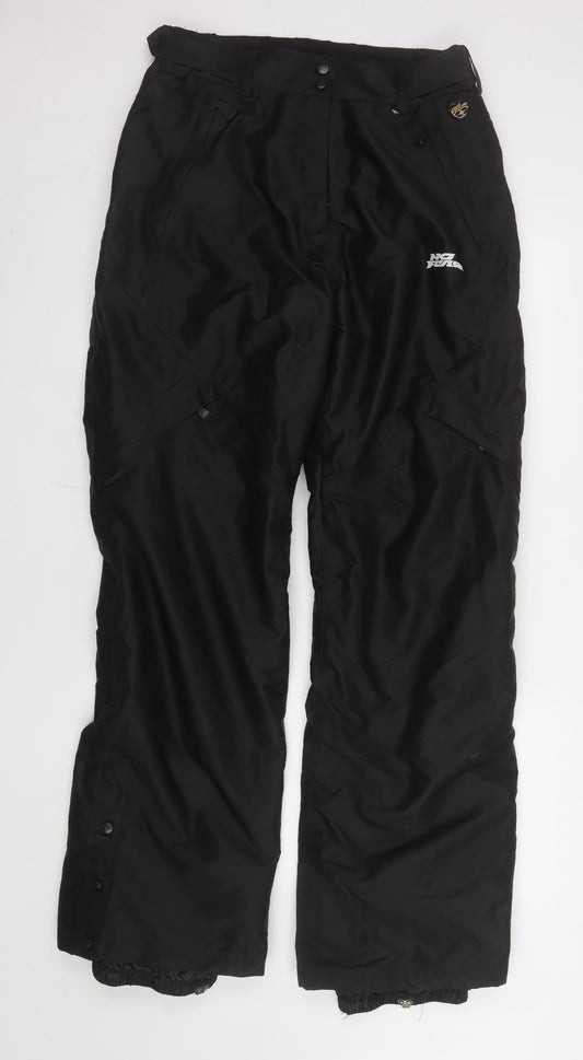No Fear Women's Black Size 12 Waterproof Insulated Snow Pants