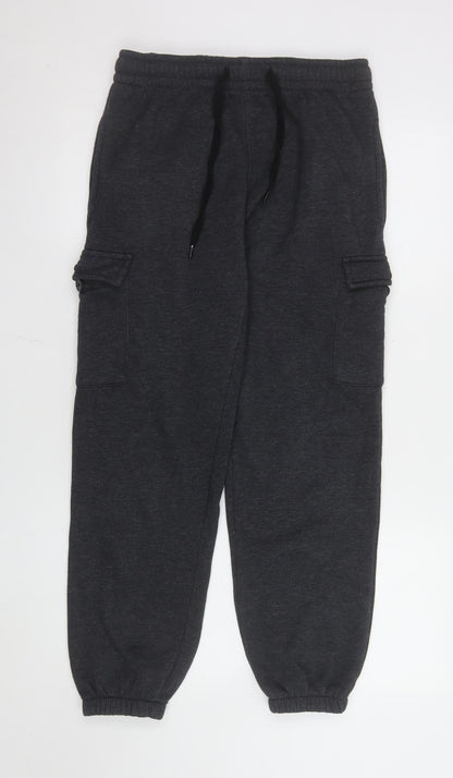 Mens UK Size S Yulu Regular Fit Jogger Black Trousers