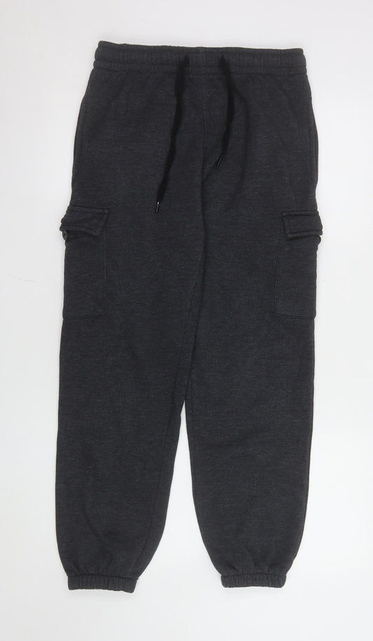 Mens UK Size S Yulu Regular Fit Jogger Black Trousers