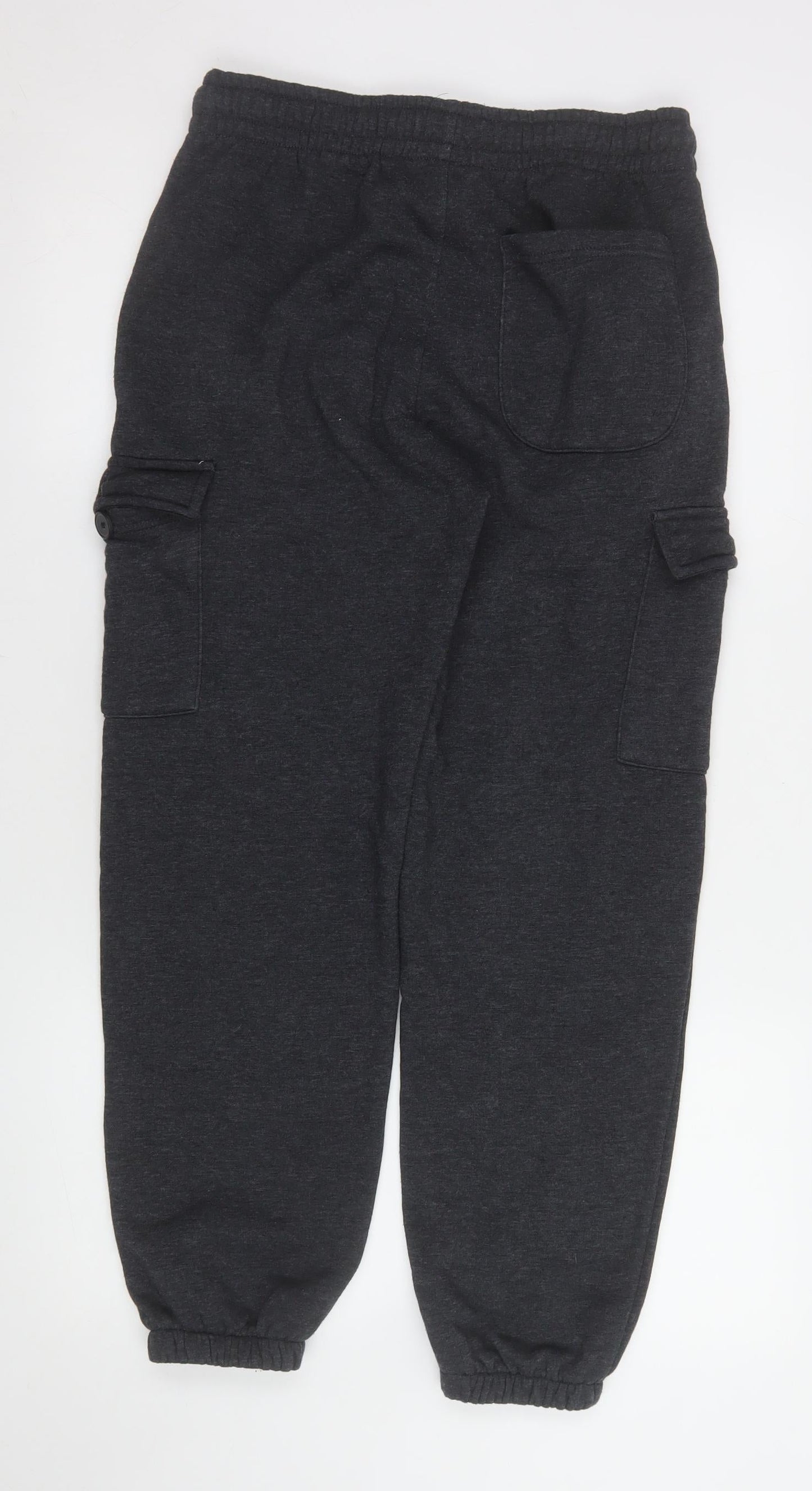 Mens UK Size S Yulu Regular Fit Jogger Black Trousers