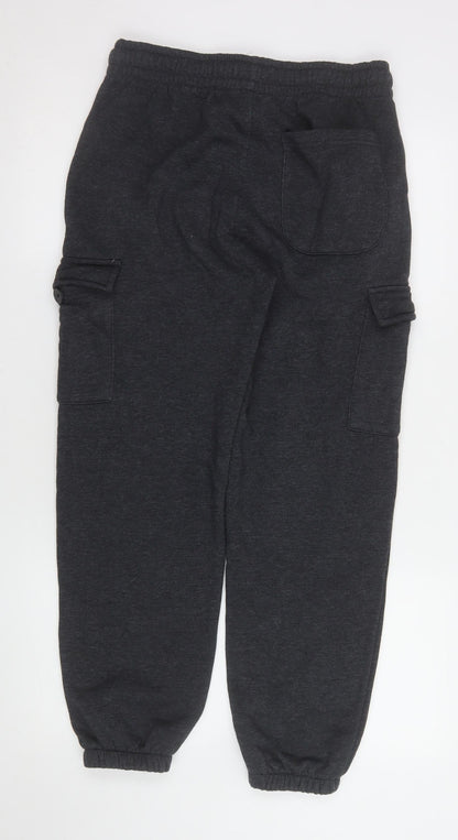 Mens UK Size S Yulu Regular Fit Jogger Black Trousers