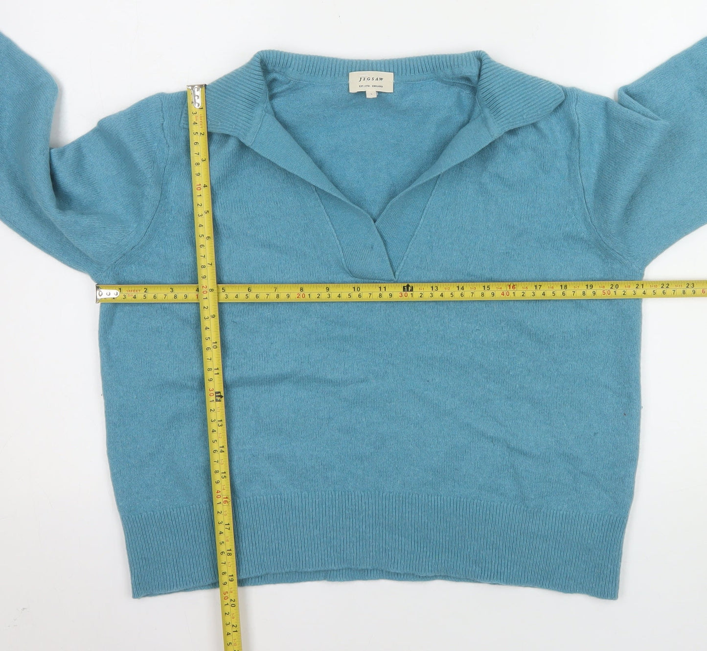 Womens UK Size L Jigsaw Blue Pullover Jumper
